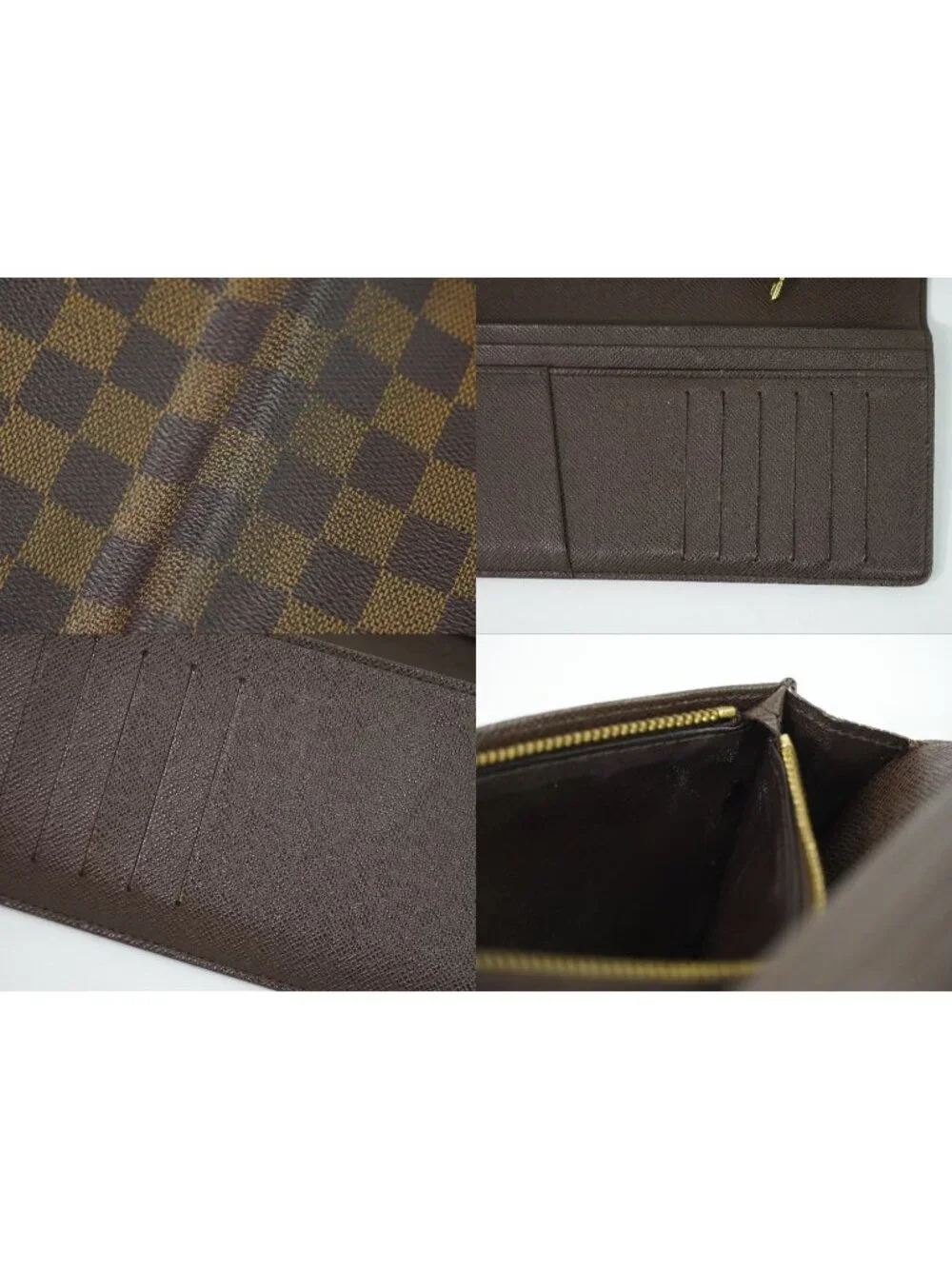 Louis Vuitton LV Portefeuille Brazza Damier Ebene Wallet Brown